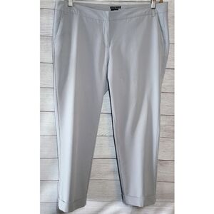 Express Editor Dress Pants Womens Size 14 Gray Cuff Hem Business Work Careerwear